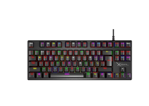 Teclado Mecanico Stylos XZEAL XZ1020 Gamer Led USB 88 Teclas Color Negro, XZKX020B