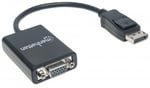 Cable Convertidor Displayport Macho a VGA HD15 Hembra Manhattan 151962, 15CM Activo
