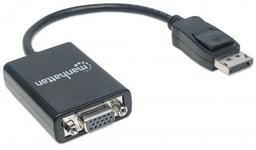 Cable Convertidor Displayport Macho a VGA HD15 Hembra Manhattan 151962, 15CM Activo