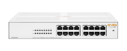 Switch HPE Aruba Instant ON 1430 R8R47A, Con 16 Puertos RJ45 10/100/1000 MBPS,32 GBIT/S, 8192 Entradas