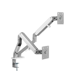 Soporte Articulado De Escritorio Para 2 Monitores 17" - 32" Acteck AC-936552 / Hasta 9kg / Gris/Blanco