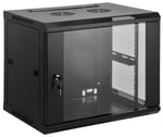 Gabinete 19" 9U Intellinet 711814, Mural Ensamblado Color Negro