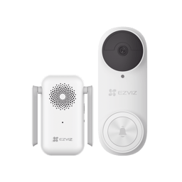 Timbre con Camara WI-FI Ezviz CS-DB2KIT 3MP/ Lente 2MM/ Recargable/ Deteccion de Movimiento/ Audio Dos Vias/ Uso Exterior con Proteccion (IP65)/ Sirena Integrada