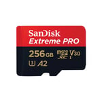 Memoria MicroSDXC 256GB Flash Extreme Pro SanDisk SDSQXCD-256G-GN6MA UHS-I Clase 10
