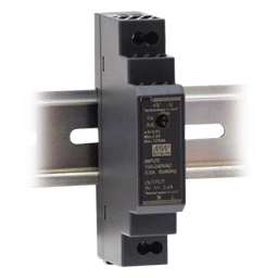 Fuente de Poder Industrial Mean Well HDR-15-12 de 15 W/Ultra Delgada/Riel DIN/12 VCC
