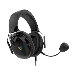 Diadema Audifonos C/Microfono Alambricos Balam Rush Aviator Level HA757L/3.5MM+USB + Cable Divisor/Iluminacion RGB/Color Negro/BR-941167