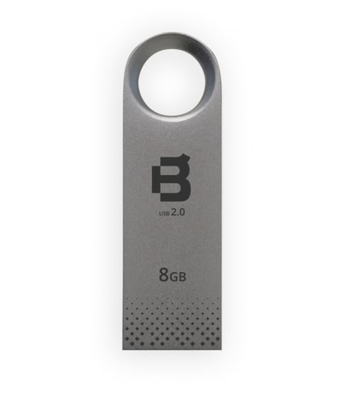 Memoria USB Blackpcs 2108 8GB plata metálica, MU2108S-8