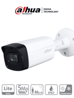 Camara Bullet Dahua HAC-HFW1500TH-I8 5MP/ Lente de 3.6 MM/ 92° de Apertura/ IR de 80 MTS/ IP67/ Soporta: CVI/ CVBS/ AHD/ TVI