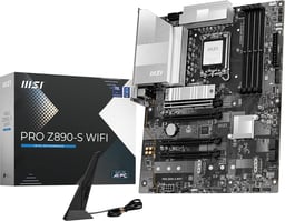 MSI PRO Z890-S WiFi ProSeries Placa base (compatible con procesadores Intel Core Ultra Series 2, LGA 1851, DDR5, PCIe 5.0, M.2, SATA, LAN de 2.5Gbps, USB tipo C, Wi-Fi 7, Bluetooth 5.4, Thunderbolt 4,