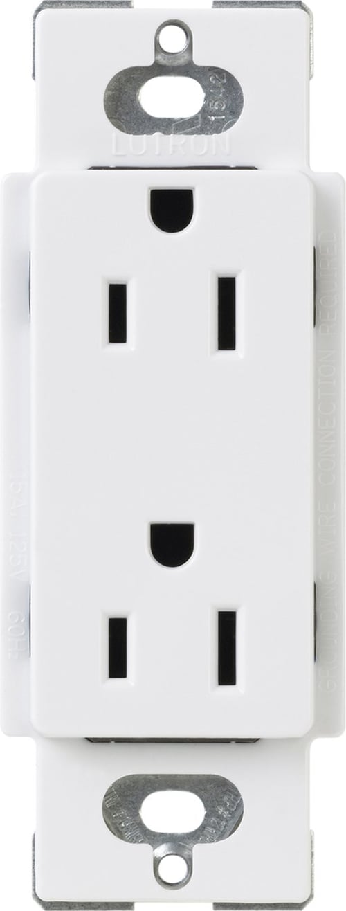 Tomacorriente Receptaculo Convencional Lutron CAR15WH 120V/15A Blanco