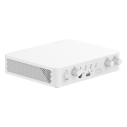 Amplificador de Audio Hikvision DS-QAE1A80G1-VB(B) con 2 Canales/Bluetooth 4.0/40W por Canal/100V/Hik-Connect/Una Zona/Música Ambiental/1xUSB/Blanco