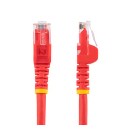 Cable de Red de 15M Startech Gigabit Ethernet UTP Patch CAT6 RJ45 Snagless Sin Enganche, Rojo, N6PATC15MRD