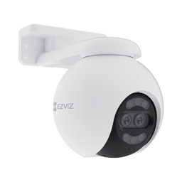 Camara PT Ezviz CS-H80X 3840X2160P/Lente 4MM/Lente Dual/Panoramica 360°/Resolucion 4K/Vision Nocturna Colorfull/IA Deteccion de Humanos y Vehiculos/Alarma con Sirena y Luz/IP65