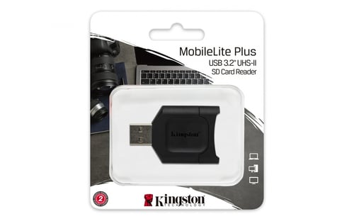 Lector de Memoria SD Kingston MLP USB 3.2, Negro