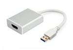 Cable Adaptador USB 3.0 a HDMI Hembra Gigatech ADP-300 Blanco