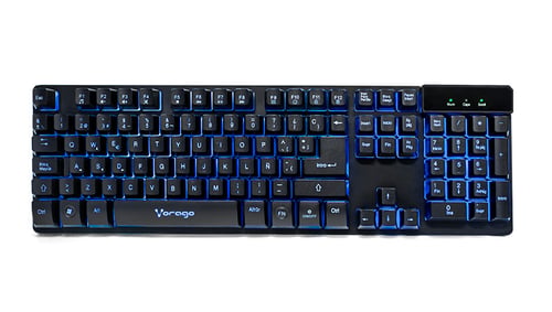 Teclado Vorago Start The Game KB-502 metálico, alámbrico