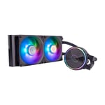 Enfriamiento Liquido Cooler Master Masterliquid PL240 FLUX/2X 120MM/0 - 2300RPM/Color Negro, MLY-D24M-A23PZ-R1
