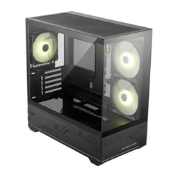 Gabinete MSI MAG PANO M110R MINI TOWER ARGB Micro-ATX 3 Ventiladores Vidrio Templado NEGRO