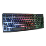 Teclado Alambrico USB Iluminado RGB Ingles Brobotix K630 Negro 841581