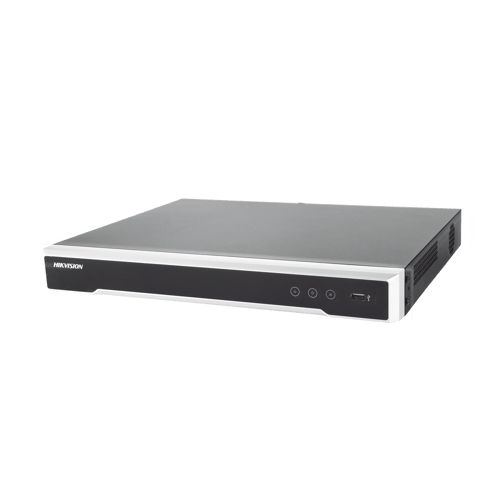 NVR 16 Canales IP 8MP 4K Hikvision DS-7616NI-K2/16P(D) 16 Puertos POE+/ Soporta Camaras con Acusense/ 2 Bahias de Disco Duro/ Switch POE 300 MTS/ HDMI en 4K