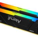 Memoria DDR4 32GB 3200MHZ (2X16GB) Kingston Fury Beast RGB CL16/ Non-ECC/ XMP, KF432C16BB2AK2/32