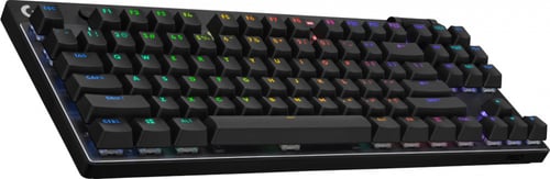 Teclado inalámbrico LOGITECH GAMER PRO X TKL/RGB/mecánico/Bluetooth/color negro, 920-012127.