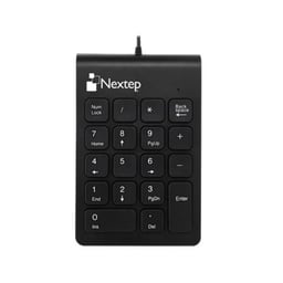 Teclado Alambrico Numérico Nextep NE-417 con 18 Teclas/USB/Negro