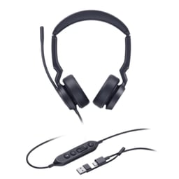 Diadema Audifonos C / Microfono Alambricos Yealink Uh44 / USB-C / A / Negro / UH44-DUAL-TEAMS-USB-C/A