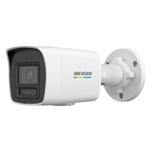 Cámara Bala IP Hikvision DS-2CD1067G3-LIUF de 6MPX/2.8MM/30M IR + 30M Luz Blanca/Micrófono Integrado/IP67/WDR 120DB/PoE/Micro SD