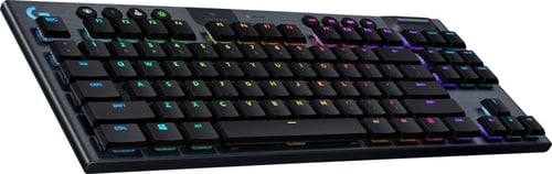 Teclado Mecanico Inalambrico Logitech G915 TKL RGB Lightspeed Gaming Negro sin Teclado Numerico, 920-009495