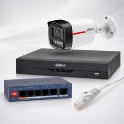 Kit De Certificacion Dahua DHCA-TXM / Nvr Poe / Camara Ip / Switch Poe / Patch Cord Cat 5e / Kit De Transmision
