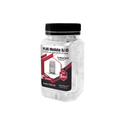 Bote con 100 Piezas de Plug Modular RJ45 Cat5e blindado, chapado de oro a 30 micras para durabilidad extrema. TC5SG-100