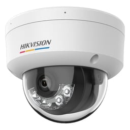Camara Domo IP Hikvision DS-2CD1127G3-LIUF De 2MPX / 2.8mm / 30M IR + 30M Luz Blanca / Microfono Integrado / Acusense Lite / IP67 / IK08 / DWDR / PoE / Micro SD