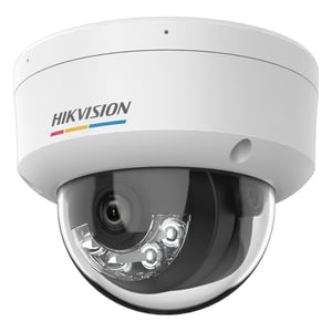 Camara Domo IP Hikvision DS-2CD1127G3-LIUF De 2MPX / 2.8mm / 30M IR + 30M Luz Blanca / Microfono Integrado / Acusense Lite / IP67 / IK08 / DWDR / PoE / Micro SD