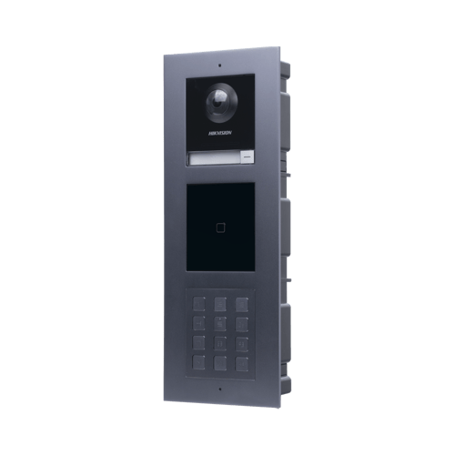 Videoportero IP Multiapartamento Hikvision con Llamada a APP de Smartphone y Lector de Tarjetas EM, Apertura con Contraseñas y Tarjetas, DSKIS-MULTI-254AP