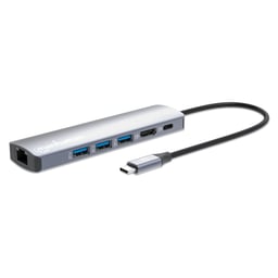 Docking Station USB C Manhattan 153959 3xUSB 3.0 / 1xUSB-C / 1xHDMI / 1xRJ-45 / Gris