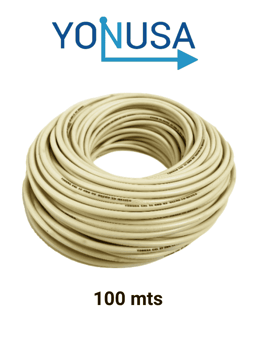 Bobina de Cable Bujía Yonusa CDA100 Doble Aislado/100 Metros/22 AWG/Soporta Hasta 12,000V