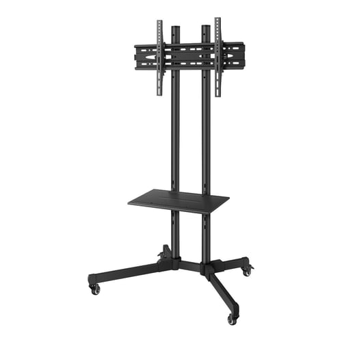 Soporte Movil Steren STV-150, Para TV 19" a 83" Con Repisa Soporta Hasta 60KG Color Negro