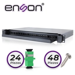 Distribuidor de Fibra Optica Enson ENS-ODF8002 Conectores Tipo SC APC 1 Unidad de Rack Uso Interior