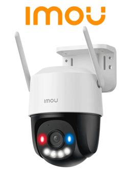 Camara Wifi Imou Cruiser SC 3MP IPC-K7FN-3H0WE 3MPX/3.6MM/Disuasion Activa Luces Rojo-Azul/Audio 2 Vias/30M Vision Nocturna Sirena de 110DB/IP66/Smart Tracking/Ranura Para MicroSD