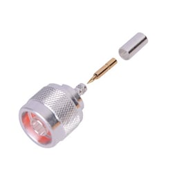 Conector N macho, de anillo plegable para cable RG-58/U