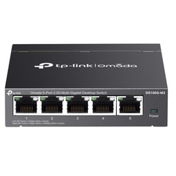 Switch TP-Link DS105G-M2 De 5 Puertos / No Administrable / 25GBits / 4000 Entradas / 18.6MPPS / Multi-Gigabit / Negro