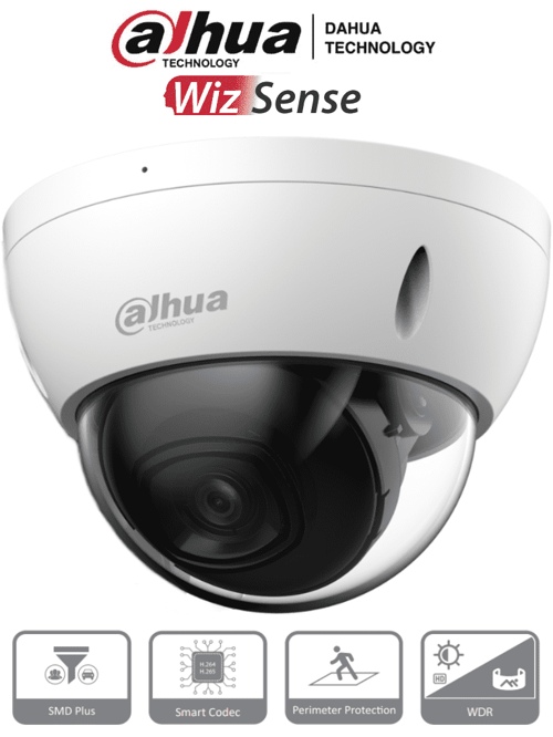 Camara IP Domo Dahua DH-IPC-HDBW2441E-S, Antivandalica 4MP 102° Apertura IR de 30M Microfono, Ranura MicroSD