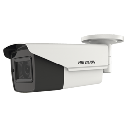 Cámara Bullet TURBOHD 4K (8 Megapixeles) / Lente Mot. 2.7 a 13.5 mm / IR EXIR Inteligente 80 mts / Exterior IP67 / Soporta 12 VCD & 24 VCA / dWDR, DS-2CE19U1T-AIT3ZF