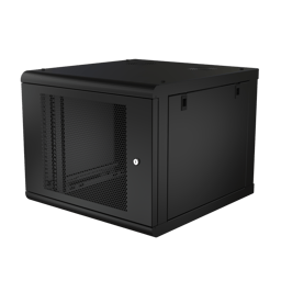 Gabinete De Pared Con Puerta Perforada LINKEDPRO 635mm De Profundidad / 9U Rack De 19'' / Acero Reforzado SR-1909-GN2P
