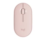 Mouse Inalámbrico Logitech Pebble M350 Optico/ RF + Bluetooth/ 1000DPI/ Color Rosa, 910-005769