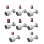 Kit de Camaras WIFI Ezviz CS-H3C/KM8, Incluye 8 Piezas CS-H3C y 8 Piezas HS-TF-E1/32G/ Deteccion de Movimiento