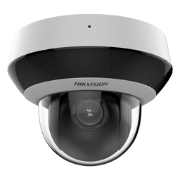 Cámara Mini Domo PTZ IP Hikvision DS-2DE2A404IWG1-E de 4MPX/2.8MM/Zoom 4X/Micrófono y Bocina Integrados/AcuSense/H.265+/20M IR EXIR/WDR/PoE/IK10/IP66/DarkFighter/Micro SD