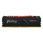 Memoria DDR4 8GB 2666MHZ Kingston Fury Beast RGB KF426C16BBA/8 CL16 NON-ECC
