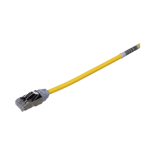 Patch Cord CAT6A/ Diametro Reducido 28 AWG/ Blindado S/FTP/CM/LS0H/ 20 CM/ Color Amarillo, STP28X0.2MYL